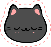 Cute Kitty Cat Head Cartoon Element png