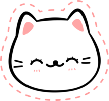 Cute Kitty Cat Head Cartoon Element png