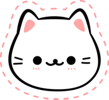 Cute Kitty Cat Head Cartoon Element png