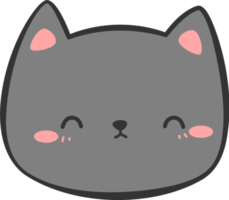 Cute Kitty Cat Head Cartoon Element png