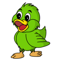 Vogel Färbung Cartoon-Design auf transparentem Hintergrund png