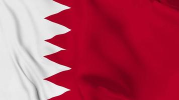 realistic Kingdom of Bahrain waving flag. smooth 4k video seemless loop