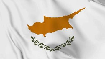 realistic Republic of Cyprus waving flag. smooth 4k video seemless loop