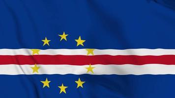 realistiska republiken Cabo Verde, Kap Verde, viftande flagga. slät 4k-video utan slinga video
