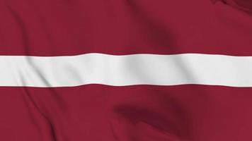 realistic Republic of Latvia waving flag. smooth 4k video seemless loop