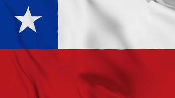 bandera realista de la república de chile ondeando. Bucle suave de video 4k sin problemas