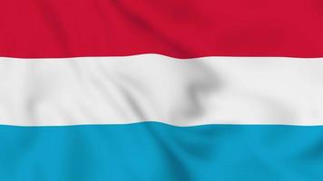 Luxembourg realistic waving flag. smooth seamless loop 4k video