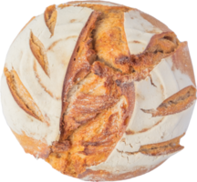 pain au levain découpé sur fond transparent. png