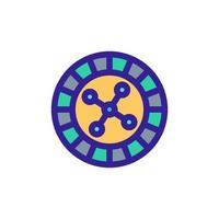 chip for the vector icon game. Isolated contour symbol illustration