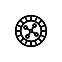 chip for the vector icon game. Isolated contour symbol illustration