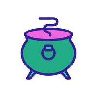 cauldron food icon vector. Isolated contour symbol illustration vector