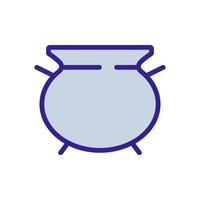 Cauldron magician icon vector. Isolated contour symbol illustration vector