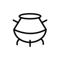 vector de icono de comida de caldero. ilustración de símbolo de contorno aislado