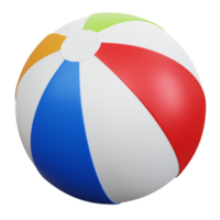 pelota de playa de renderizado 3d aislada png