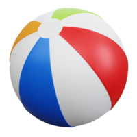 ballon de plage de rendu 3d isolé png