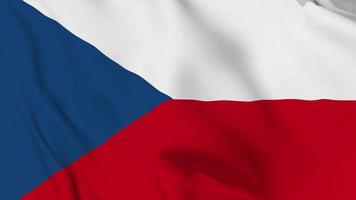 realistic Czech Republic waving flag. smooth 4k video seemless loop