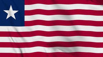 realistische flagge der republik liberia. reibungsloses 4k-Video, nahtlose Schleife video