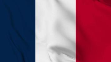 drapeau réaliste de la république française. boucle fluide de la vidéo 4k video