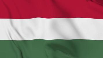 realistic Hungary national waving flag. smooth 4k video seemless loop