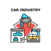 Car Industry Vector Concept Color Illustration