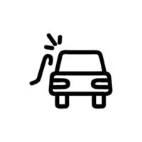 Hacking car icon vector. Isolated contour symbol illustration vector