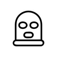 Mask thief icon vector. Isolated contour symbol illustration vector