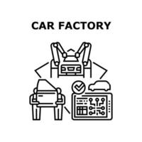 Car Factory Production Concept Color Illustration vector