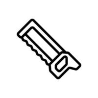 carpentry sharp hand saw icon vector outline illustration