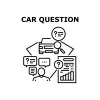 Car Question Vector Concept Black Illustration