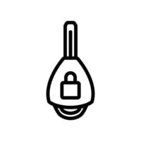 inverted transponder key icon vector outline illustration