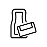 not connected part of car mats icon vector outline illustration