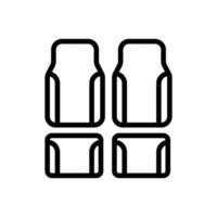 safety protection for car mats icon vector outline illustration