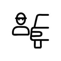 Thief car icon vector. Isolated contour symbol illustration vector