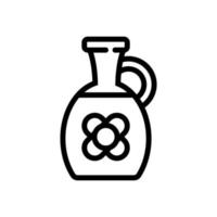 aceite de canola en la ilustración del contorno del vector del icono del decantador