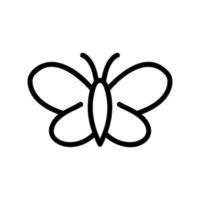 Butterfly icon vector. Isolated contour symbol illustration vector