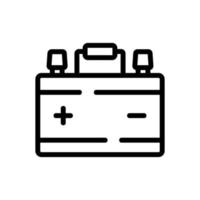 car battery icon vector outline illustration