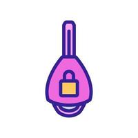 inverted transponder key icon vector outline illustration