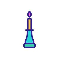 candle icon vector. Isolated contour symbol illustration vector