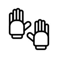 Sports gloves icon vector. Isolated contour symbol illustration vector