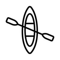 vector de icono de canoa. ilustración de símbolo de contorno aislado