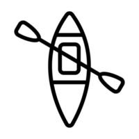 kayak single vector icon. Isolated contour symbol illustration