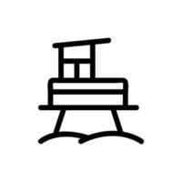 Oil platform icon vector. Isolated contour symbol illustration vector