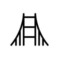 Bridge icon vector. Isolated contour symbol illustration vector