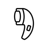 ilustración de contorno de vector de icono de archivo de rodillo lateral inalámbrico
