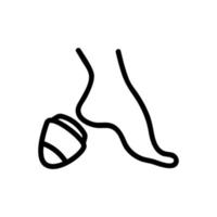 rough skin removal tool for heels icon vector outline illustration