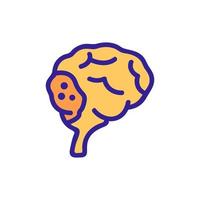 cancer, brain icon vector. Isolated contour symbol illustration vector