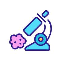 microscope and cancer icon vector. Isolated contour symbol illustration vector