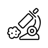 microscope and cancer icon vector. Isolated contour symbol illustration vector