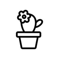 Cactus icon vector. Isolated contour symbol illustration vector