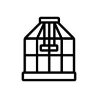 cage for domestic bird icon vector outline illustration